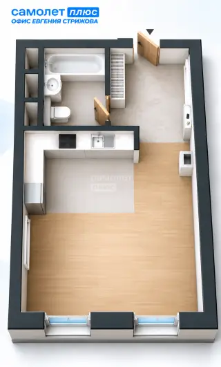 Студия 33,2 м² — фото 8
