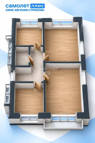 3-комн. квартира 56,6 м² — фото 16